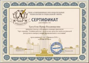 Портфолио 2.0. сертификат